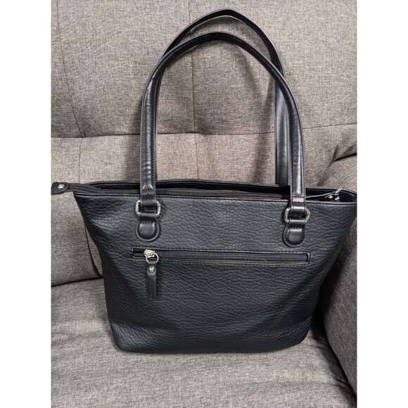 GIANI BERNINI pebbled faux-leather women's tote bag -Black NEW! - Picture 8 of 10